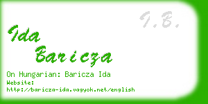 ida baricza business card